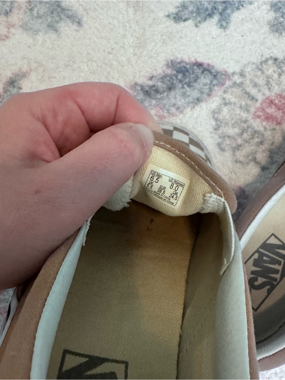 Vans Slip-On Checkerboard Brown and Cream - Picture 4 of 4